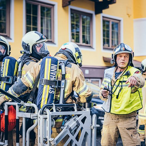 Feuerwehrübung im Krankenhaus